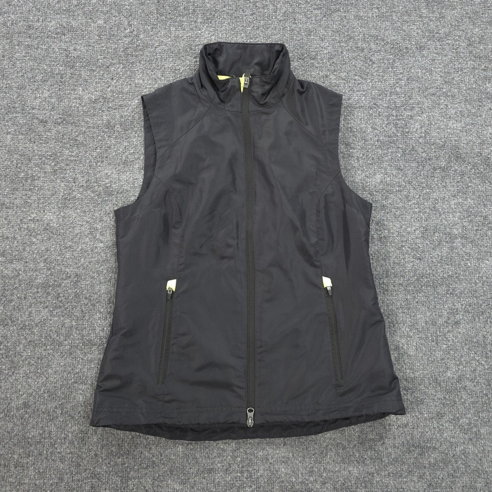 Zero Restriction Vest Womens‎ Small Black Windbreaker Golf Full Zip Lightweight